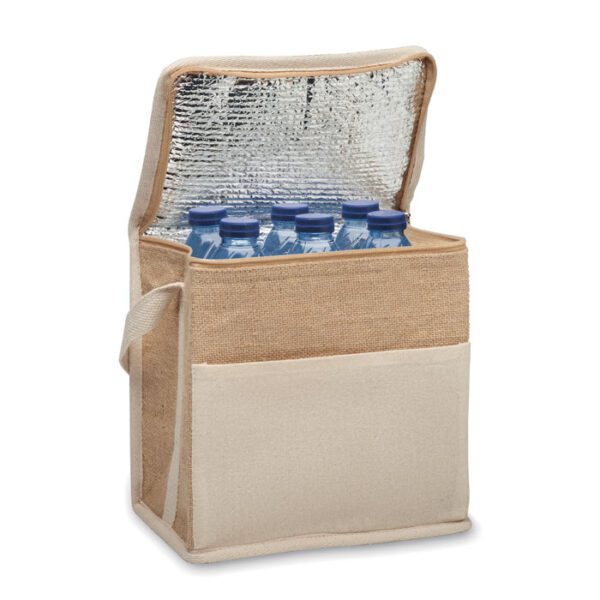 Bolsa nevera de yute y lona 3L LONA - Imagen 4