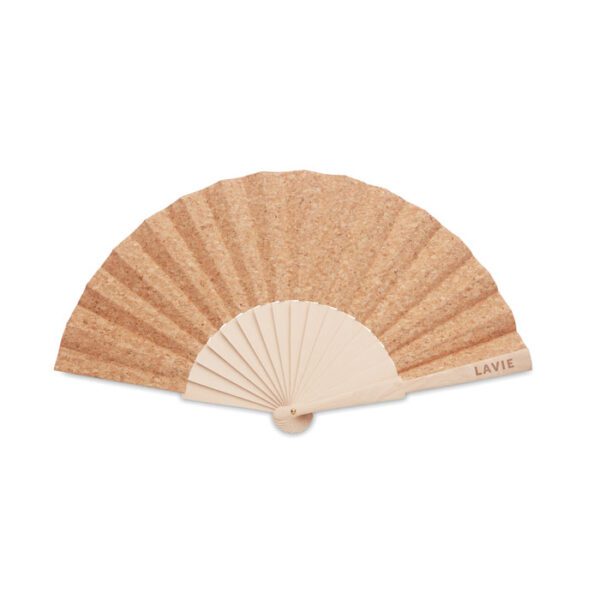 Abanico madera y tejido corcho FANNY CORK - Imagen 5