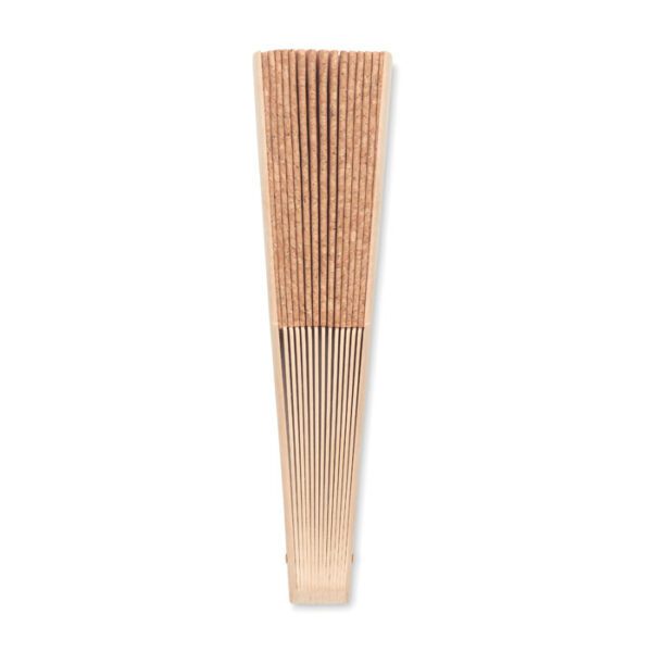 Abanico madera y tejido corcho FANNY CORK - Imagen 4