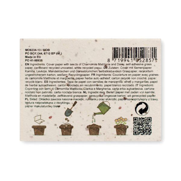 Bloc de notas semillas hierba GROW ME - Imagen 3