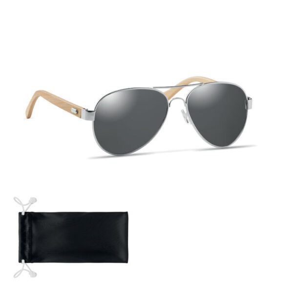 Gafas de sol de bambú en bolsa HONIARA - Imagen 2