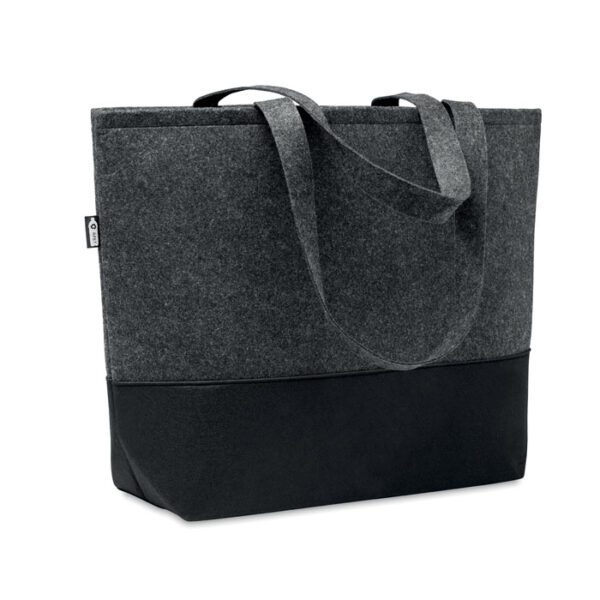 Bolsa compras de fieltro RPET DUO INDICO - Imagen 2