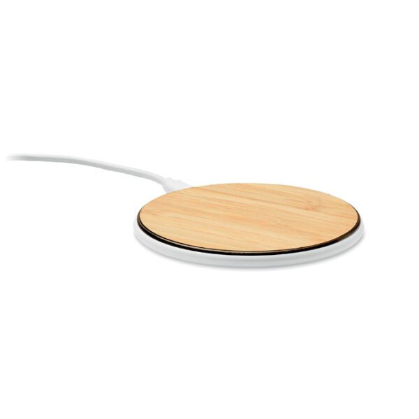 Cargador inalámbrico 10W bambú DESPAD + - Imagen 2