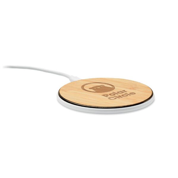 Cargador inalámbrico 10W bambú DESPAD + - Imagen 6