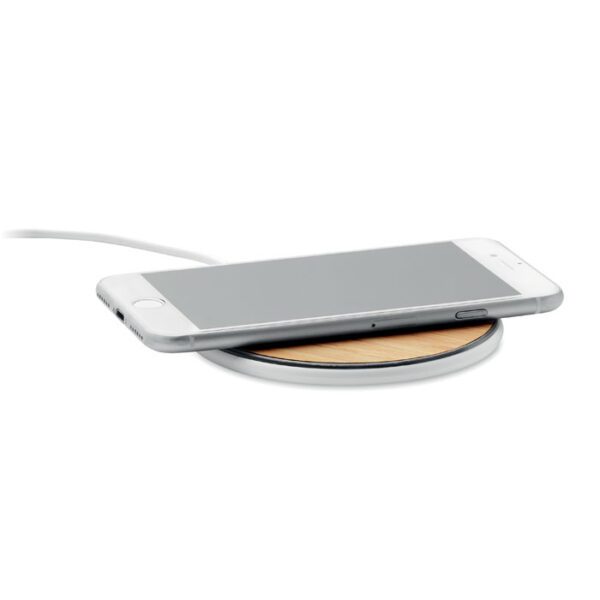 Cargador inalámbrico 10W bambú DESPAD + - Imagen 4