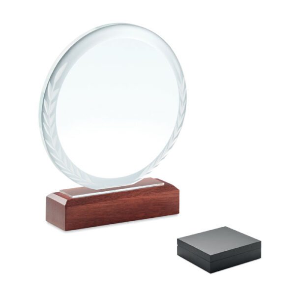 Placa o trofeo cristal redonda KEEN - Imagen 2