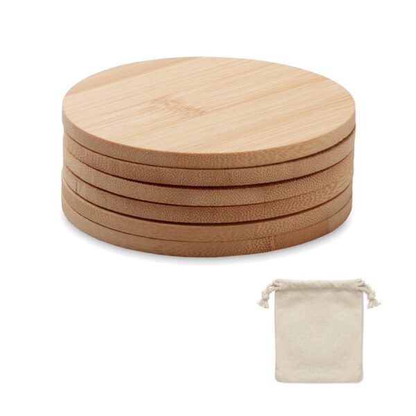 Juego de 6 posavasos de bambú BAYIN SET - Imagen 2