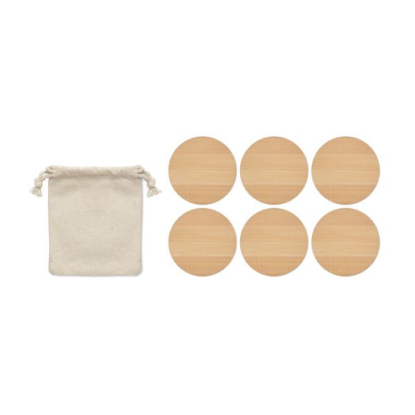 Juego de 6 posavasos de bambú BAYIN SET - Imagen 3