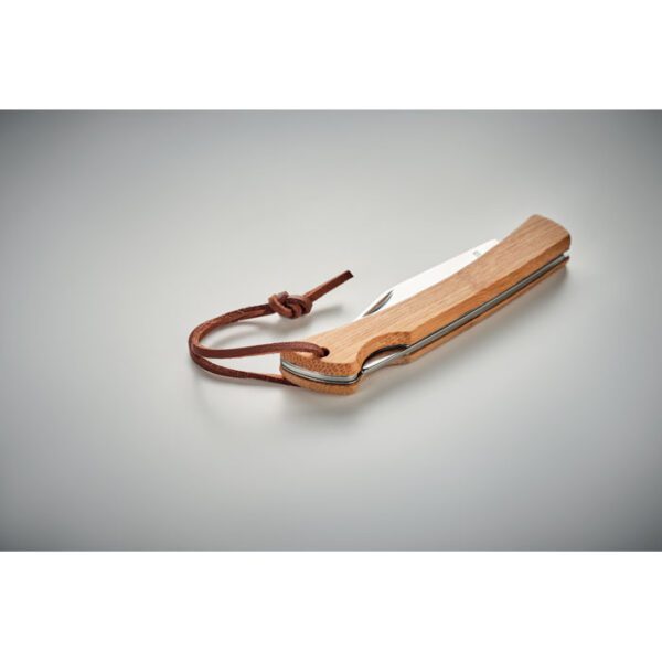 Cuchillo plegable de bambú MANSAN - Imagen 7