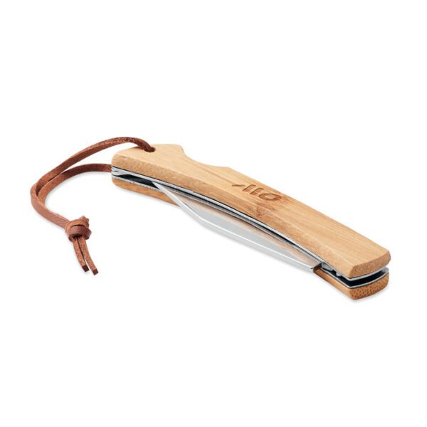 Cuchillo plegable de bambú MANSAN - Imagen 6