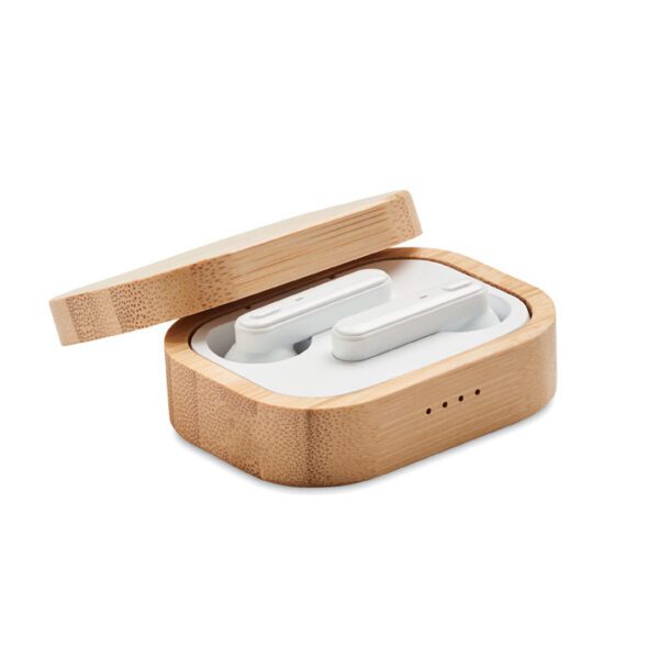 Auriculares TWS estuche bambú JAZZ BAMBOO - Imagen 2