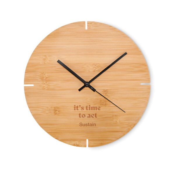 Reloj redondo pared de bambú ESFERE - Imagen 6
