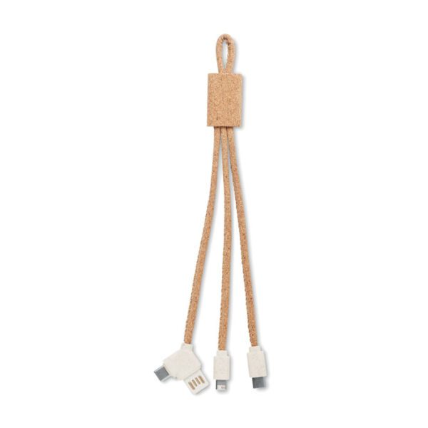 Cable de carga 3 en 1 corcho CABIE - Imagen 2