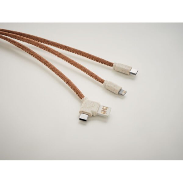 Cable de carga 3 en 1 corcho CABIE - Imagen 4