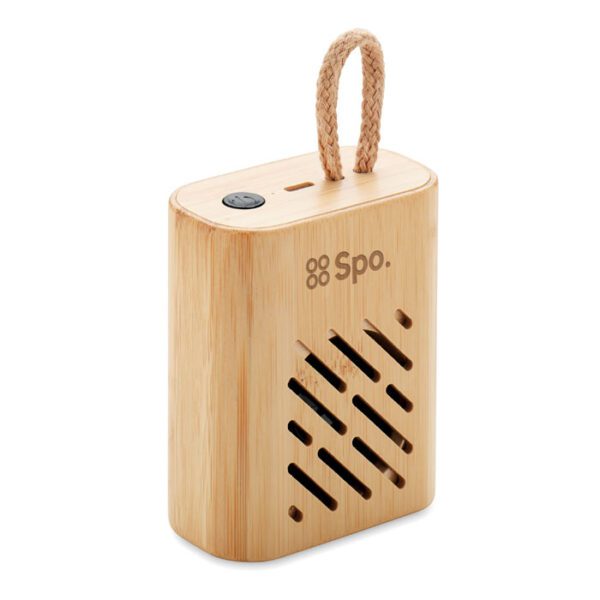 Altavoz inalámbrico bambú 3W REY - Imagen 3