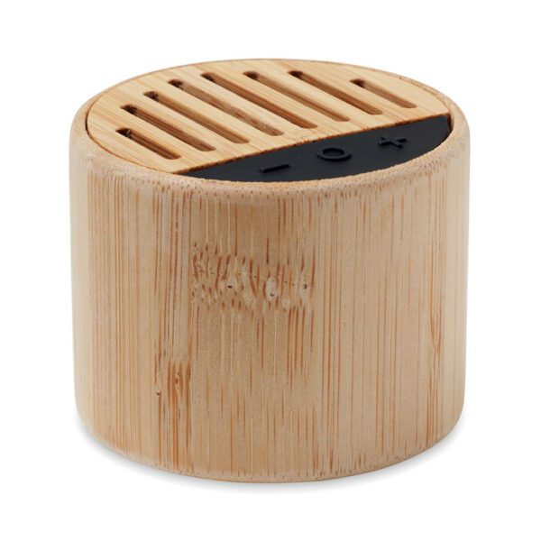 Altavoz redondo de bambú ROUND LUX - Imagen 2