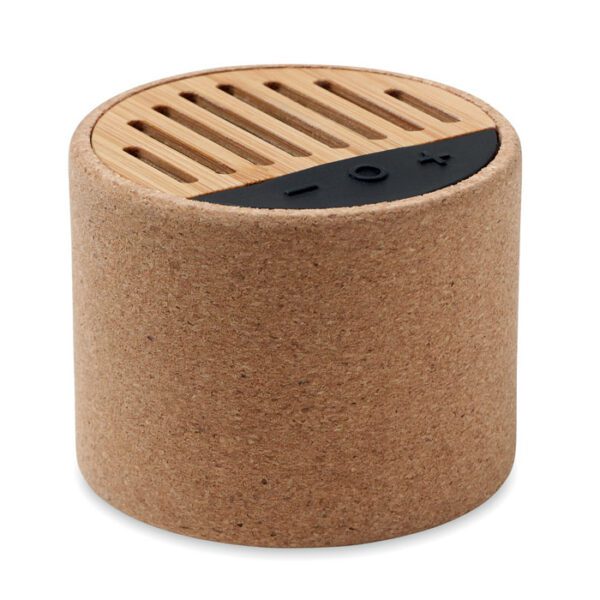 Altavoz redondo de corcho ROUND + - Imagen 2