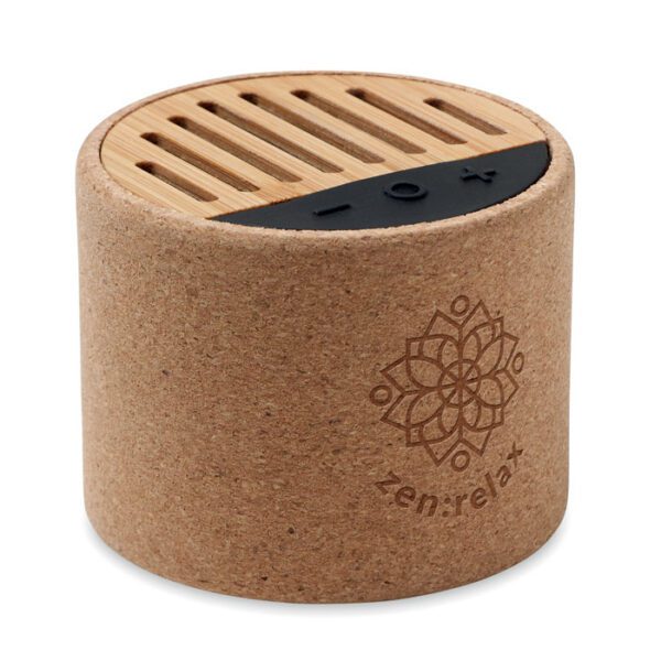 Altavoz redondo de corcho ROUND + - Imagen 4