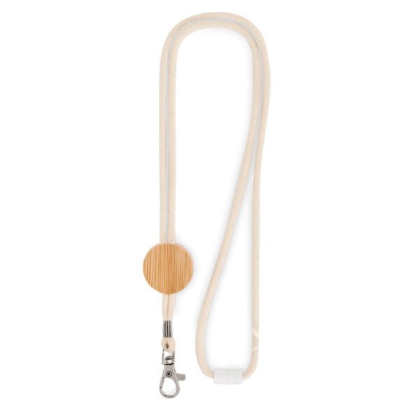 Lanyard algodón con mosquetón KARA - Imagen 3