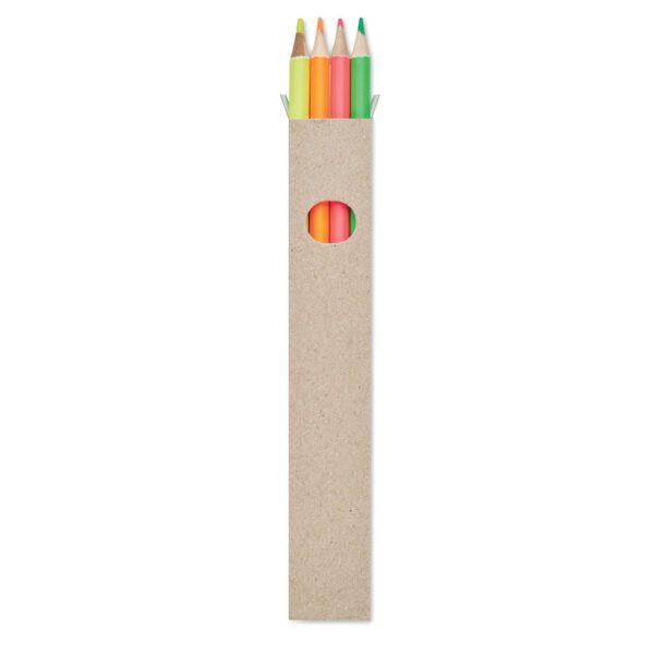 4 lápices de colores en caja BOWY - Imagen 2