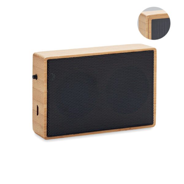 Altavoz inalámbric solar bambú SOLAE - Imagen 2