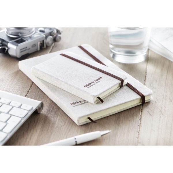 Cuaderno A6 con tapa de canvas RUNDO + - Imagen 6