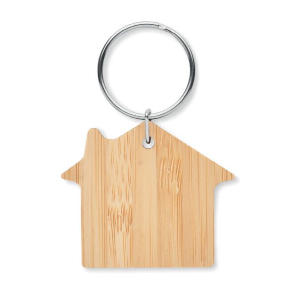 Llavero de bambú con forma de c HOUSEBOO - Imagen 3