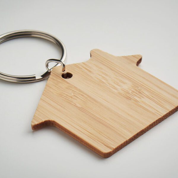 Llavero de bambú con forma de c HOUSEBOO - Imagen 6