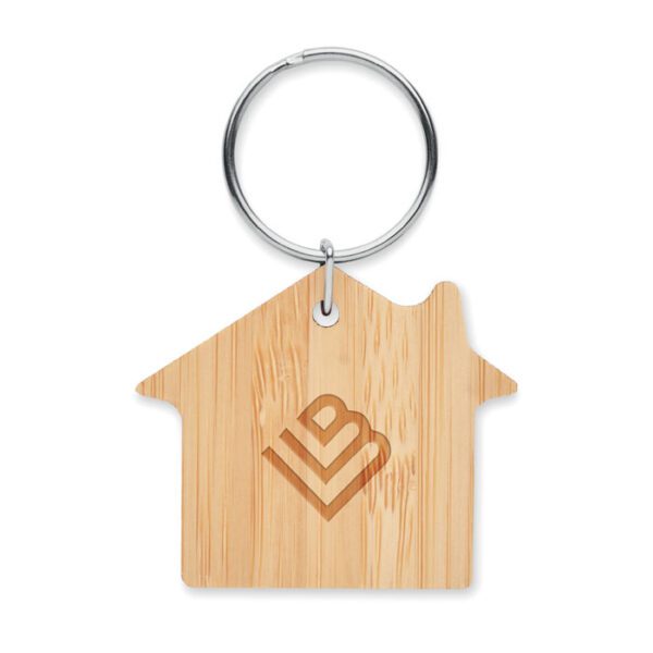 Llavero de bambú con forma de c HOUSEBOO - Imagen 5