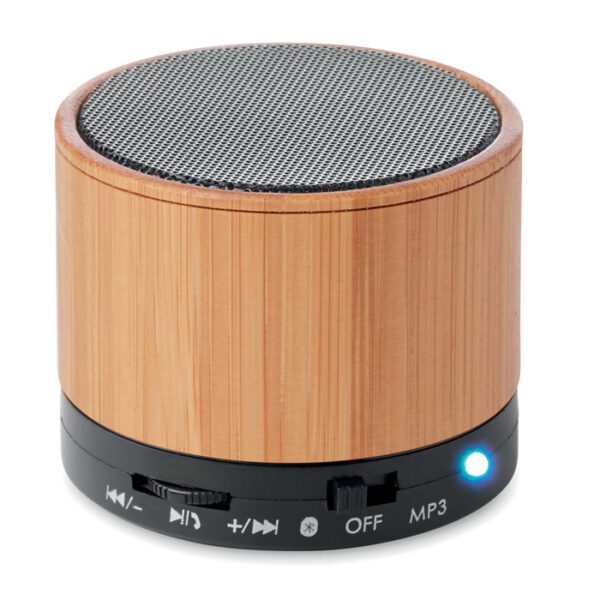 Altavoz bambú inalámbrico ROUND BAMBOO - Imagen 2