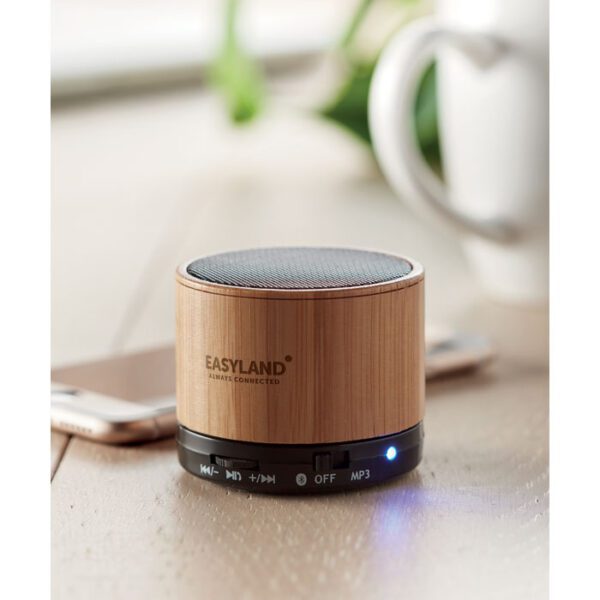Altavoz bambú inalámbrico ROUND BAMBOO - Imagen 5