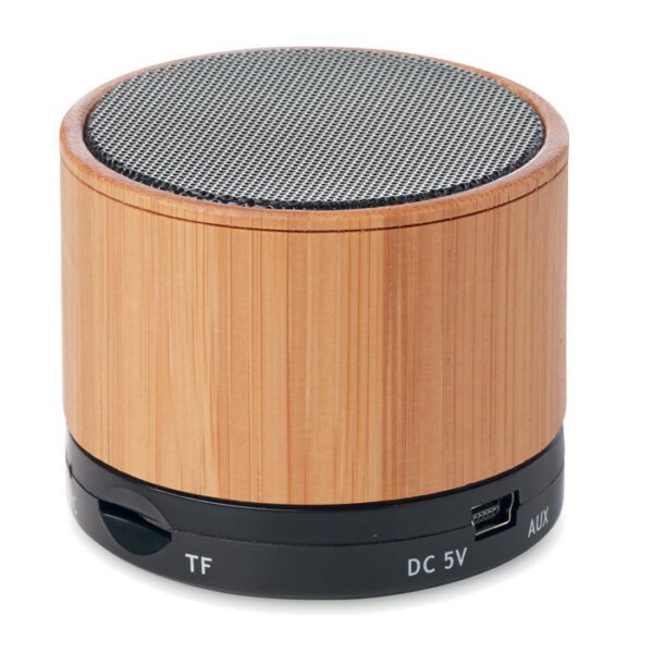 Altavoz bambú inalámbrico ROUND BAMBOO - Imagen 3
