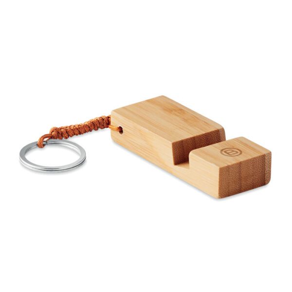 Llavero de bambú con soporte TRINEU - Imagen 5