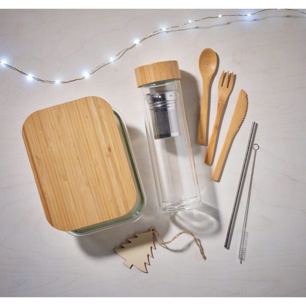 Fiambrera vidrio y tapa bambú TUNDRA LUNCHBOX - Imagen 6