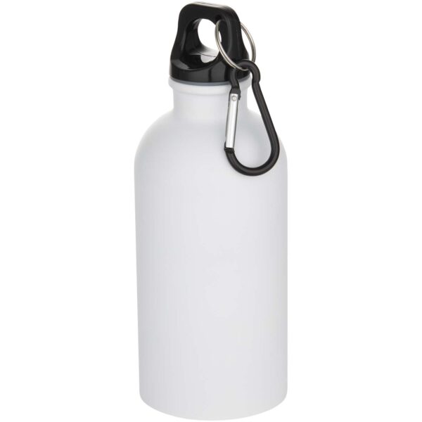 Botella de 400 ml de acero inoxidable mate con certificado RCS de una sola pared con mosquetón "Oregon" - Imagen 2