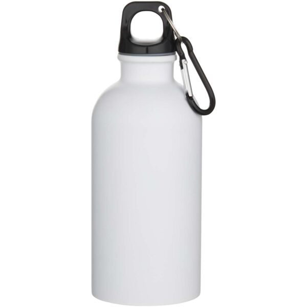 Botella de 400 ml de acero inoxidable mate con certificado RCS de una sola pared con mosquetón "Oregon" - Imagen 4