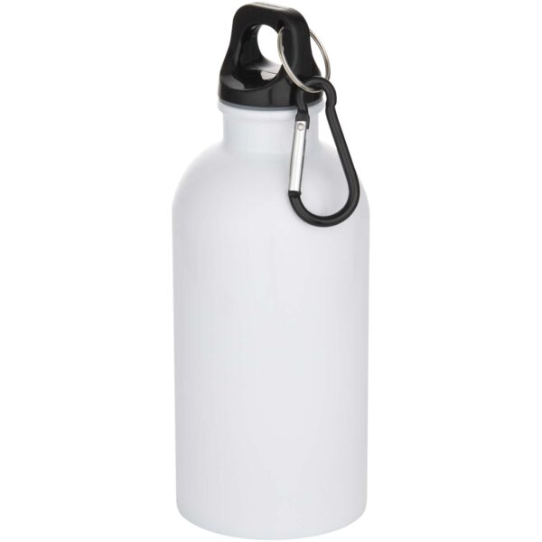Botella de 400 ml de acero inoxidable con certificado RCS de una sola pared con sublimación y mosquetón "Oregon" - Imagen 2