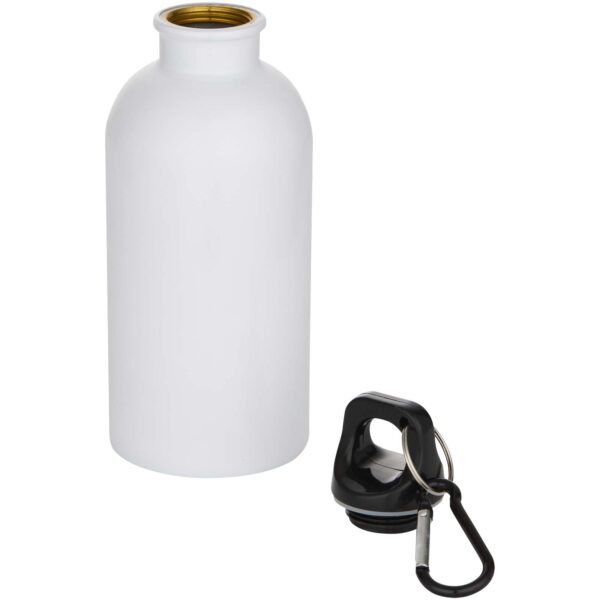 Botella de 400 ml de acero inoxidable con certificado RCS de una sola pared con sublimación y mosquetón "Oregon" - Imagen 5
