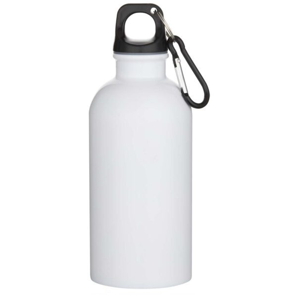 Botella de 400 ml de acero inoxidable con certificado RCS de una sola pared con sublimación y mosquetón "Oregon" - Imagen 4