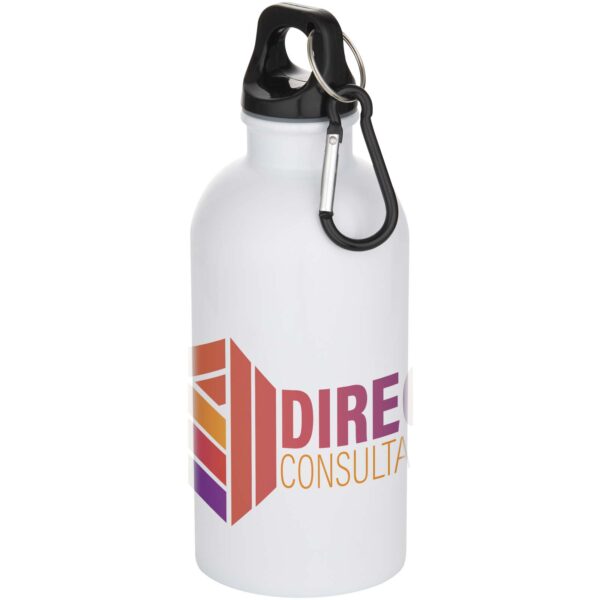 Botella de 400 ml de acero inoxidable con certificado RCS de una sola pared con sublimación y mosquetón "Oregon" - Imagen 3