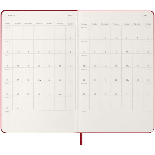 Planificador semanal L con tapa dura de 12 meses "Moleskine" - Imagen 6
