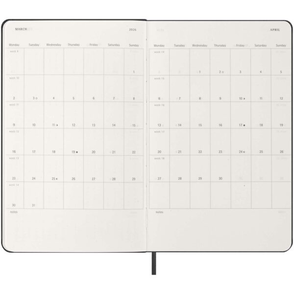 Agenda semanal de 12 meses L horizontal con tapa dura "Moleskine" - Imagen 6