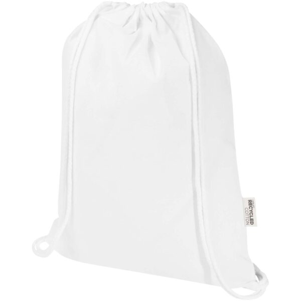 Bolsa de 5 L con cordón de algodón reciclado de 140 g/m² con certificado GRS "Oregon Blend" - Imagen 2