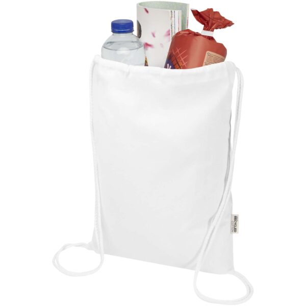 Bolsa de 5 L con cordón de algodón reciclado de 140 g/m² con certificado GRS "Oregon Blend" - Imagen 5