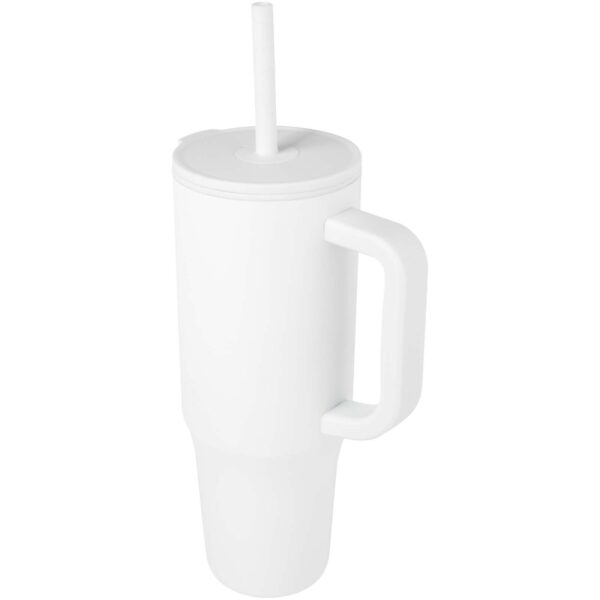 Vaso con aislamiento de 900 ml con certificado RCS y pajita de silicona "Brady" - Imagen 2