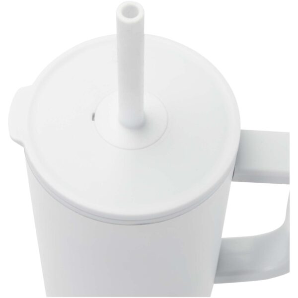 Vaso con aislamiento de 900 ml con certificado RCS y pajita de silicona "Brady" - Imagen 6