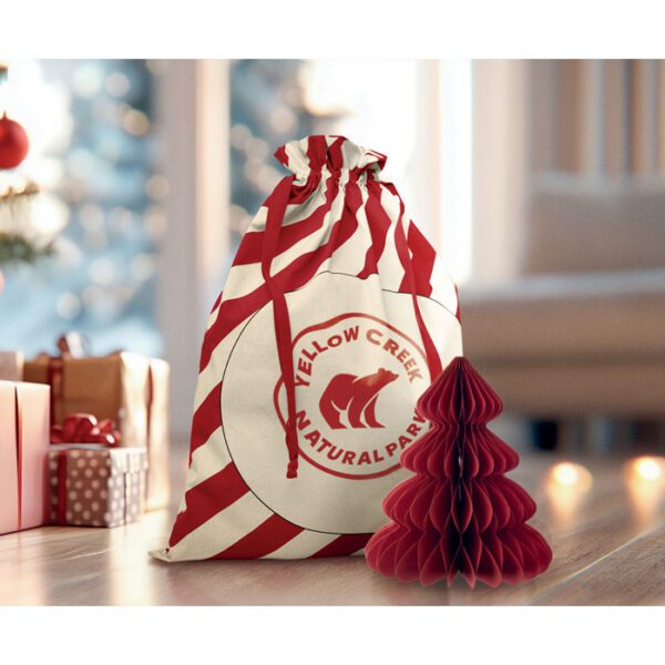 Bolsa grande algodón Papá Noel LAUKKU - Imagen 5