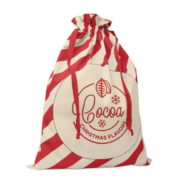 Bolsa grande algodón Papá Noel LAUKKU - Imagen 4