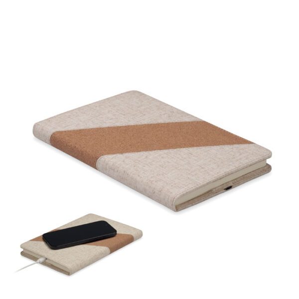 Cuaderno A5 con cargador 15W CORTONA - Imagen 2