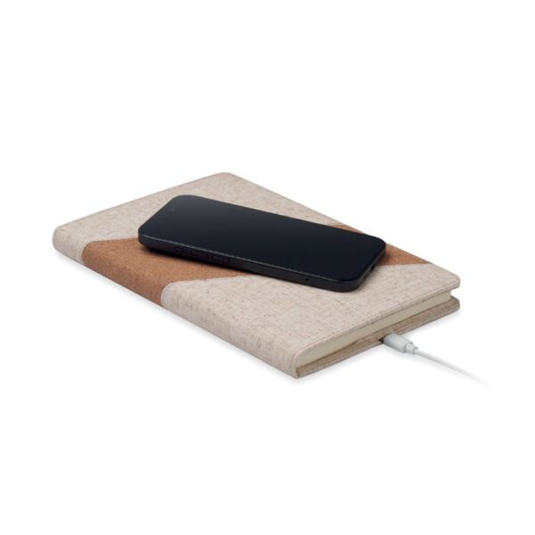 Cuaderno A5 con cargador 15W CORTONA - Imagen 5
